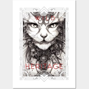 Cat Pet Wild Nature Illustration Line Epic Illustration Line Art Posters and Art